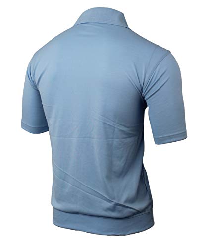 Herren Poloshirt Kurzarm, Polohemd, Gestreifte Blousonshirt mit Brusttasche aus Baumwoll-Mix (M bis 3XL)