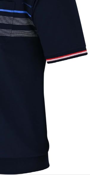 Polo Shirts Herren Kurzarm, Blousonshirts, Gestreifte Polohemden mit Brusttasche aus Baumwoll-Mix (M bis 3XL)