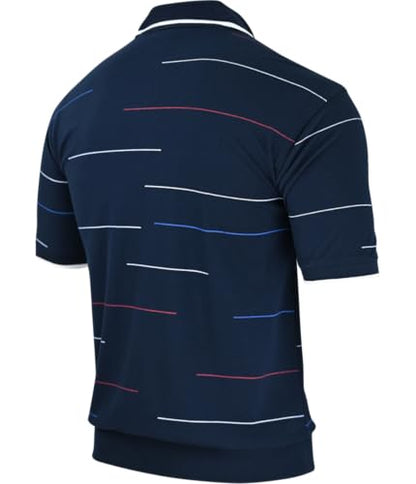 Herren Poloshirt Kurzarm, Polohemd, Gestreifte Blousonshirt mit Brusttasche aus Baumwoll-Mix (M bis 3XL)