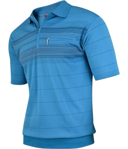 Soltice Poloshirts Herren Kurzarm, Gestreifte Polohemden mit Brusttasche, Blousonshirts aus Baumwoll-Mix (M bis 3XL)