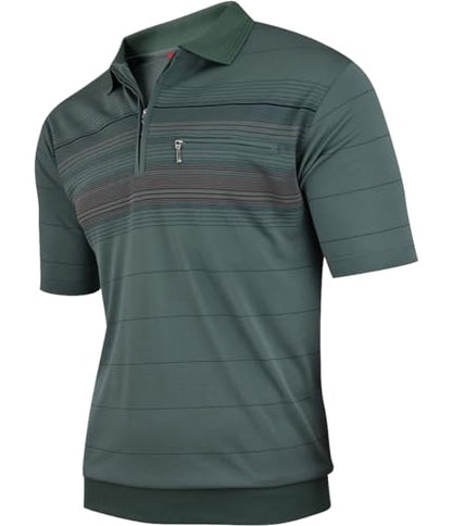 Soltice Herren Poloshirts Kurzarm, Gestreift mit Brusttasche, Polohemden, Blousonshirts aus Baumwoll-Mix (M bis 3XL)