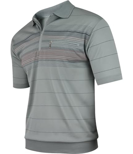 Soltice Poloshirts Herren Kurzarm, Gestreifte Polohemden mit Brusttasche, Blousonshirts aus Baumwoll-Mix (M bis 3XL)