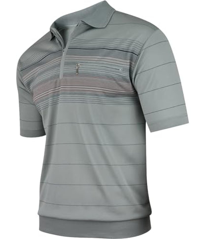 Soltice Poloshirts Herren Kurzarm, Gestreifte Polohemden mit Brusttasche, Blousonshirts aus Baumwoll-Mix (M bis 3XL)