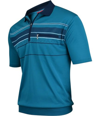 Soltice Herren Poloshirts Kurzarm, Gestreift mit Brusttasche, Polohemden, Blousonshirts aus Baumwoll-Mix (M bis 3XL)