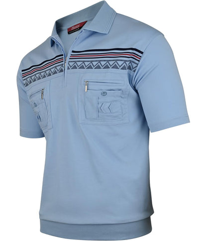 Soltice Herren Poloshirts Kurzarm, Gestreift mit Brusttasche, Polohemden, Blousonshirts aus Baumwoll-Mix (M bis 3XL)
