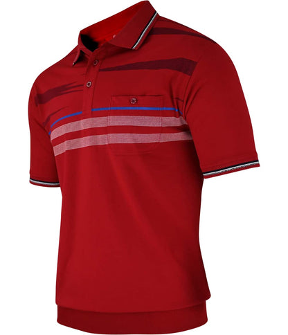 Soltice Herren Poloshirts Kurzarm, Gestreift mit Brusttasche, Polohemden, Blousonshirts aus Baumwoll-Mix (M bis 3XL)
