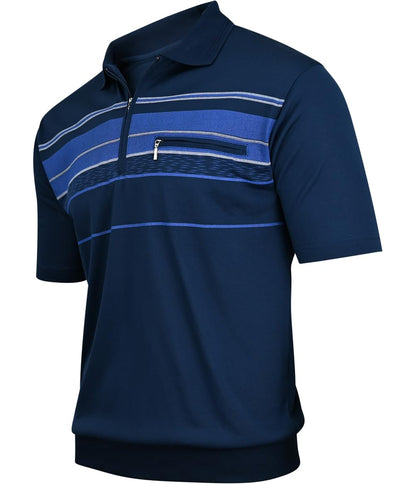 Soltice Herren Poloshirts Kurzarm, Gestreift mit Brusttasche, Polohemden, Blousonshirts aus Baumwoll-Mix (M bis 3XL)
