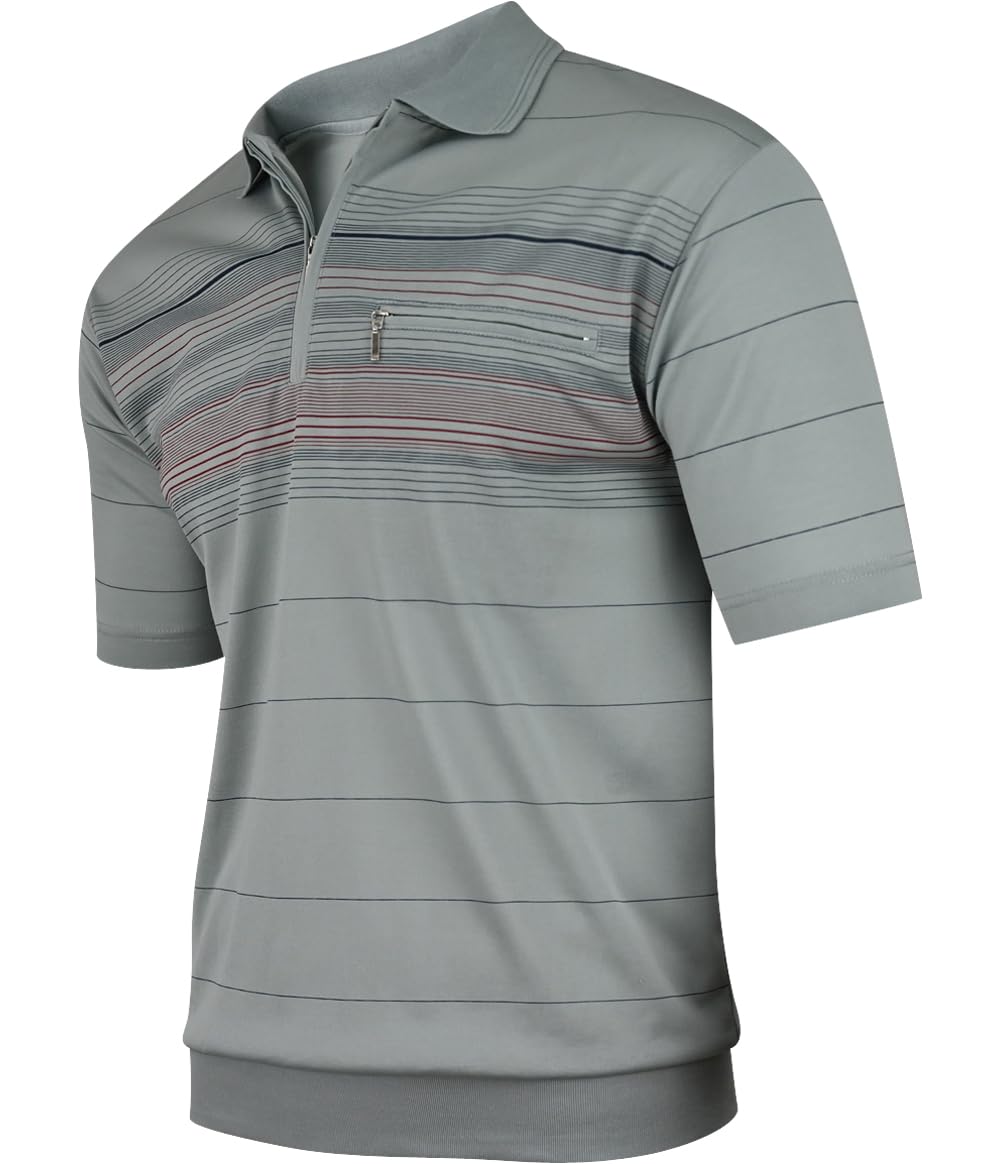 Soltice Herren Poloshirts Kurzarm, Gestreift mit Brusttasche, Polohemden, Blousonshirts aus Baumwoll-Mix (M bis 3XL)