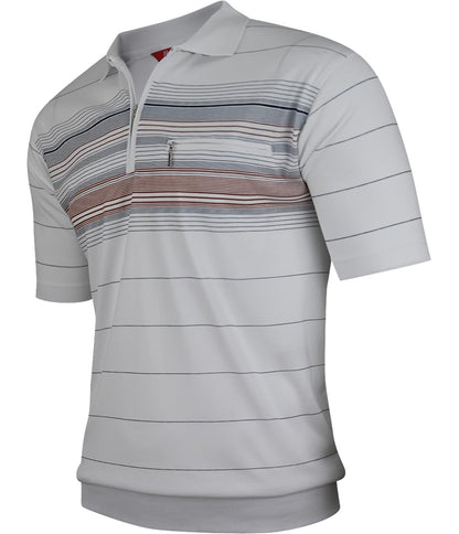 Soltice Herren Poloshirts Kurzarm, Gestreift mit Brusttasche, Polohemden, Blousonshirts aus Baumwoll-Mix (M bis 3XL)
