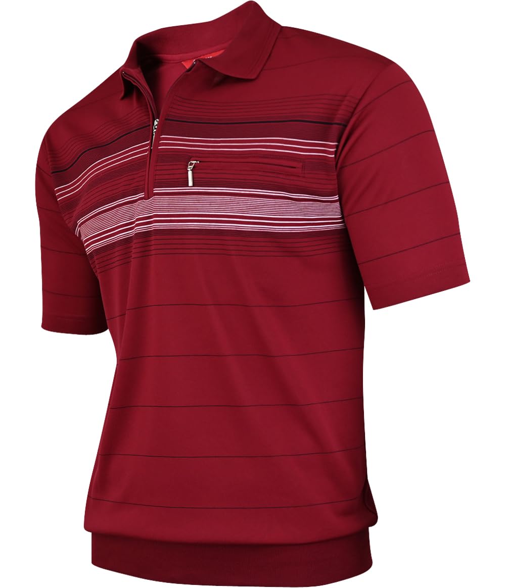 Soltice Herren Poloshirts Kurzarm, Gestreift mit Brusttasche, Polohemden, Blousonshirts aus Baumwoll-Mix (M bis 3XL)