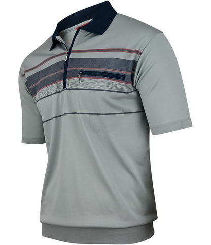 Soltice Herren Poloshirts Kurzarm, Gestreift mit Brusttasche, Polohemden, Blousonshirts aus Baumwoll-Mix (M bis 3XL)