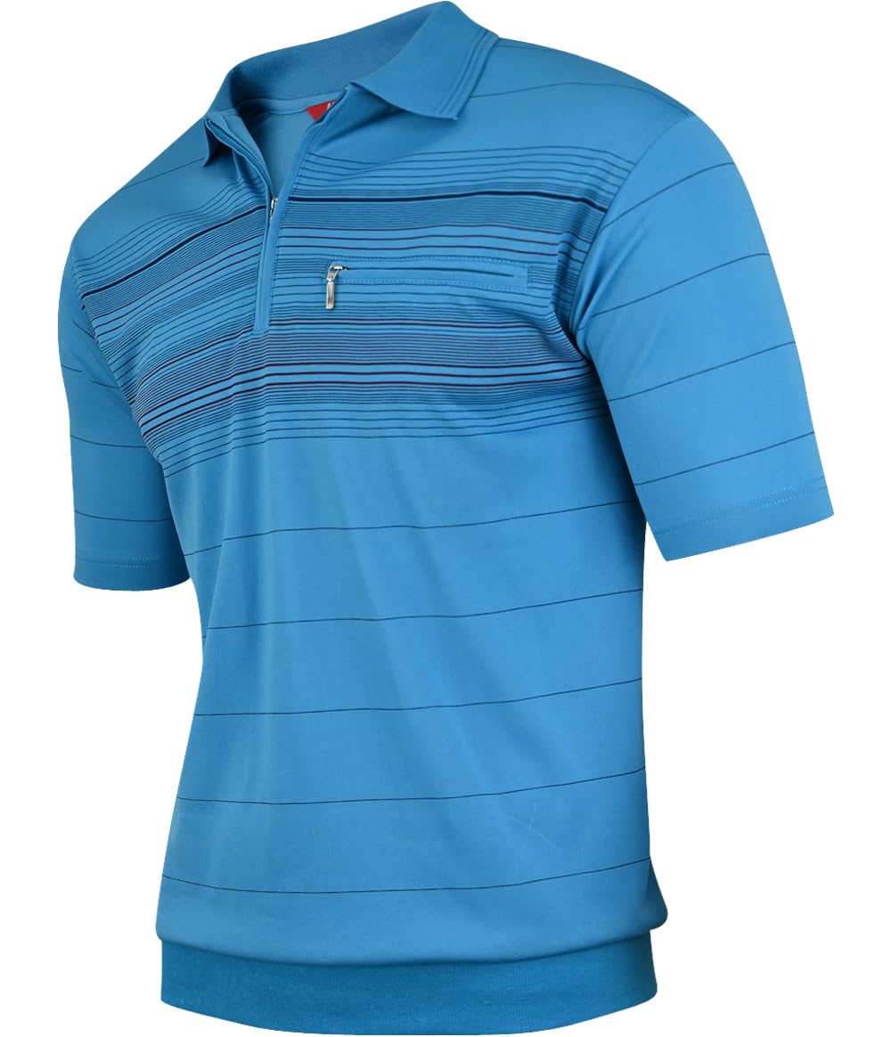 Soltice Herren Poloshirts Kurzarm, Gestreift mit Brusttasche, Polohemden, Blousonshirts aus Baumwoll-Mix (M bis 3XL)